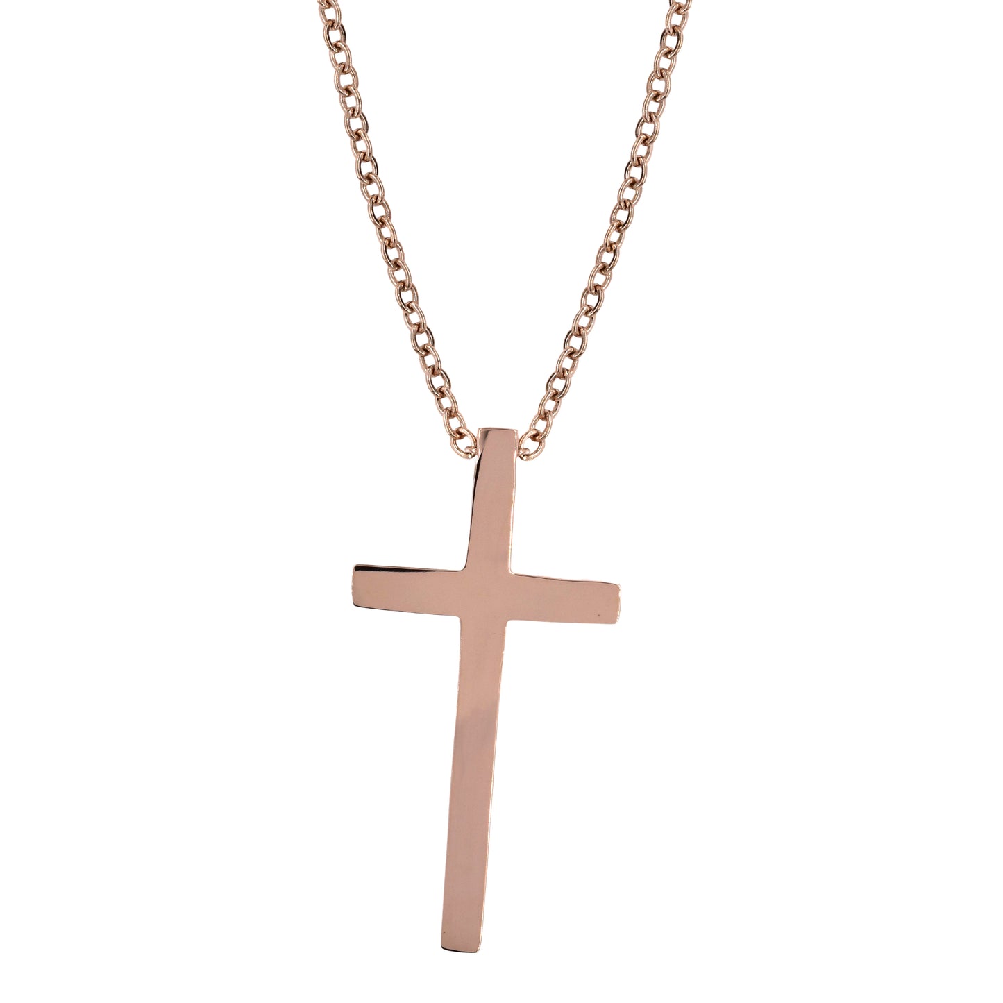 Stainless steel plain cross necklace - Cross: L31mm x W15mm chain: 45cm + 5cm extension chain - SSYN2086