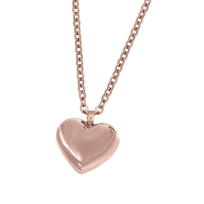 Stainless steel solid heart necklace - Heart: L12mm x W10mm chain: 45cm - SSYN2104