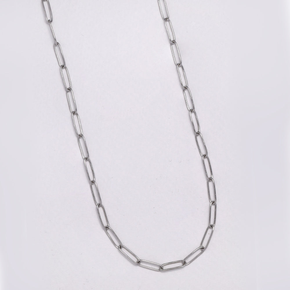 Stainless steel 40+5cm x 4mm paperclip link chain - SSYN4722A