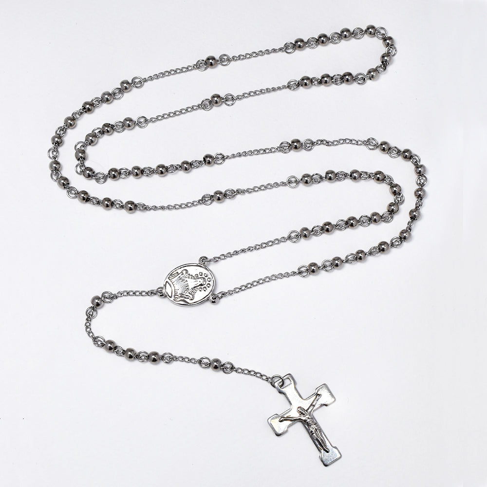 Stainless steel silver rosary - SSYN4796