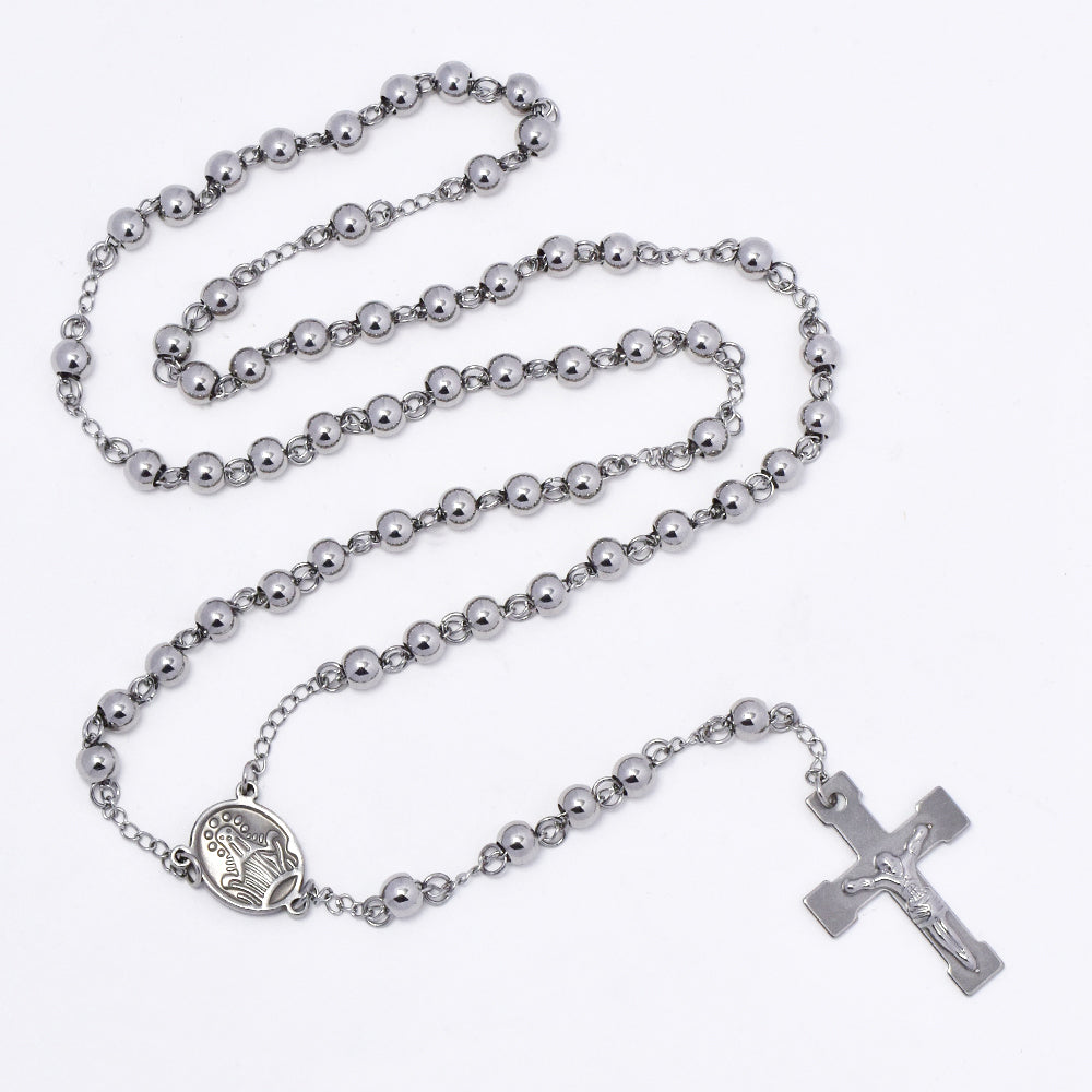 Stainless steel rosary necklace - SSYN5052