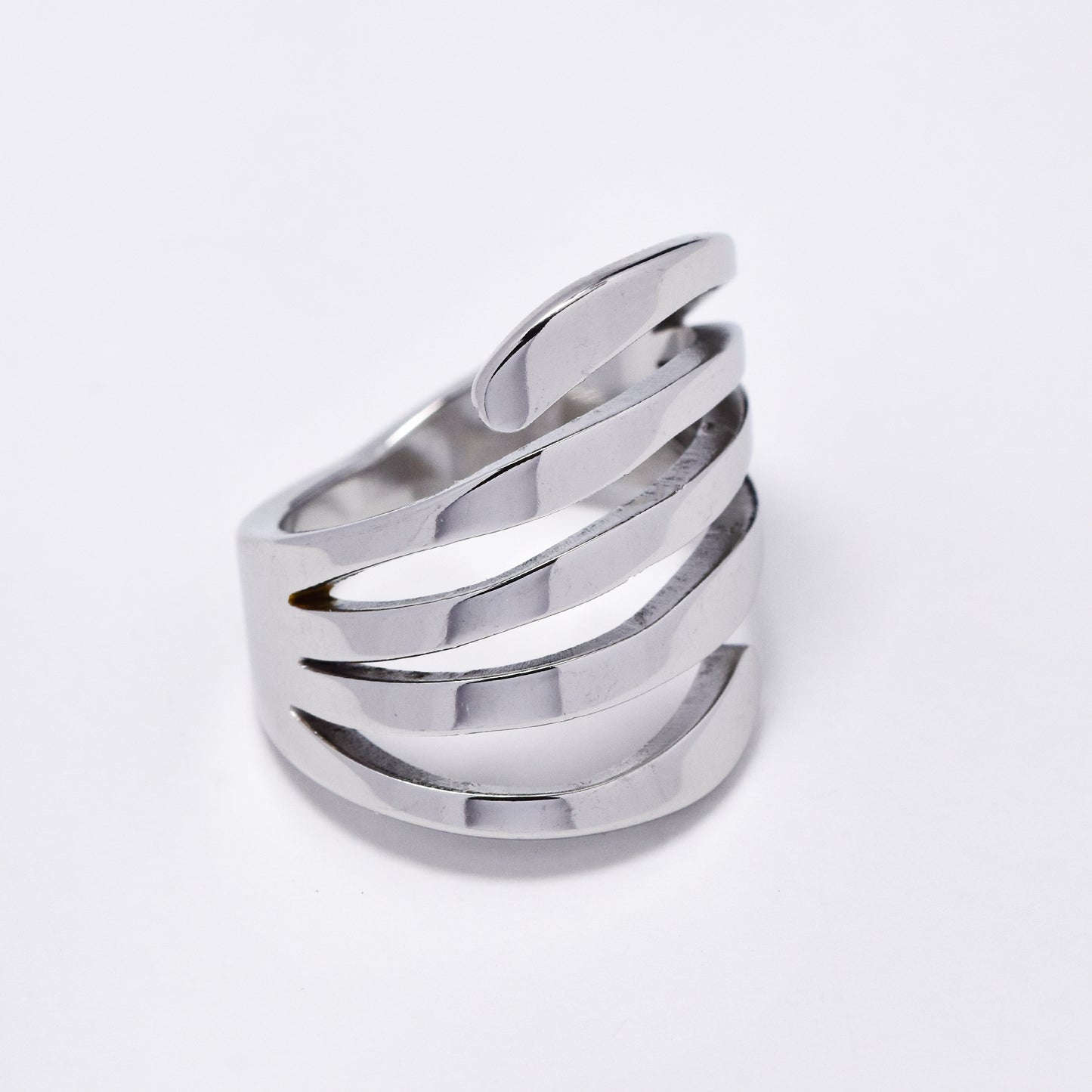 Steel cutout statement ring - SSYR5869