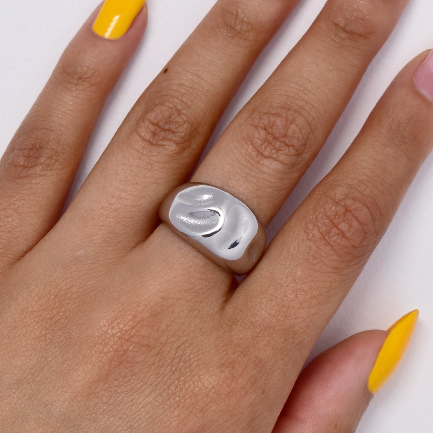 Steel chunky wave ring - SSYR5870