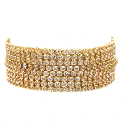 8 row fashion diamante bracelet - VB2015