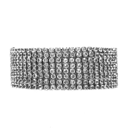 8 row fashion diamante bracelet - VB2015