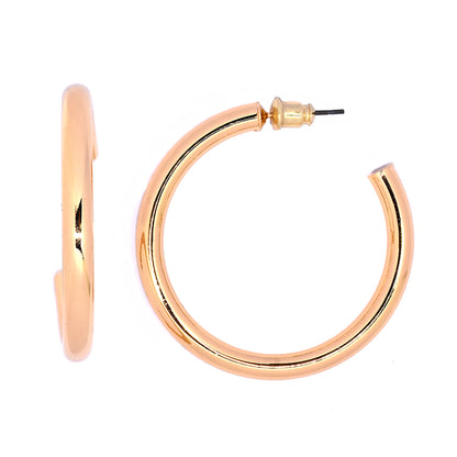 Premium fashion shiny round hoop earring