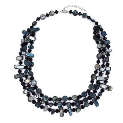 Multi strand shell statement necklace