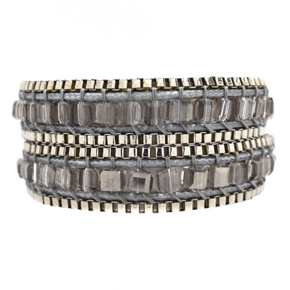 Fashion statement beaded grey bracelet - YB023B