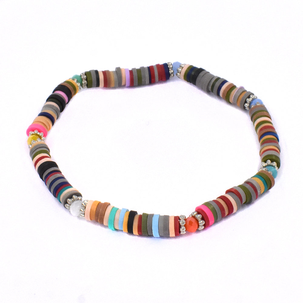 Fashion multi colour disc bracelet - YB1290