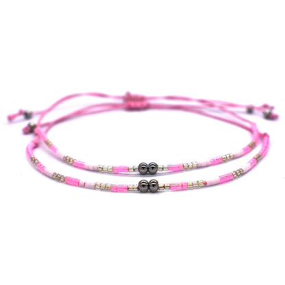 2 Pack fashion beaded cotton bracelet - YB2500