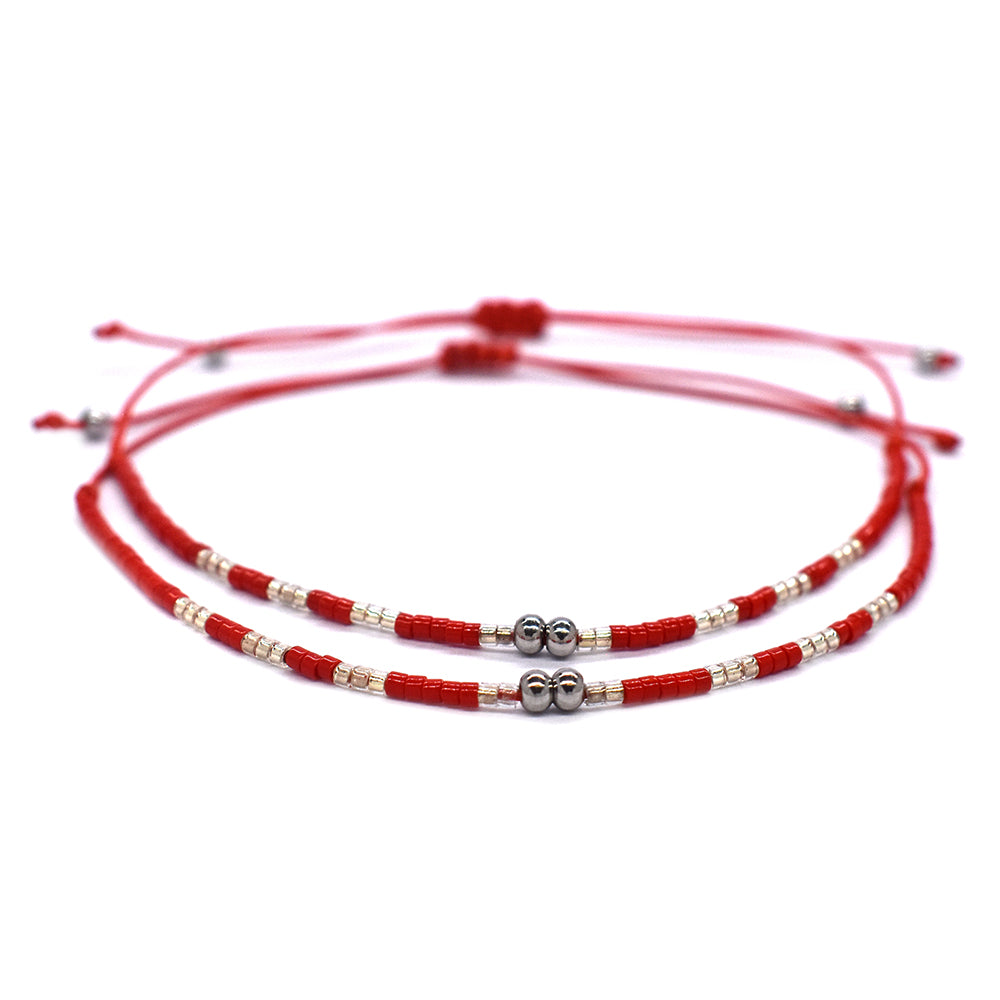 2 Pack fashion beaded cotton bracelet - YB2500