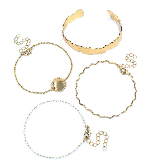 4 Pack fashion gold bracelet /bangle set