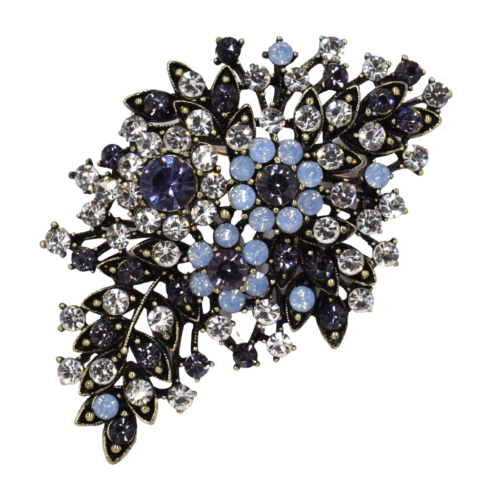 Fashion crystal bouquet statement flower brooch - YBR1480