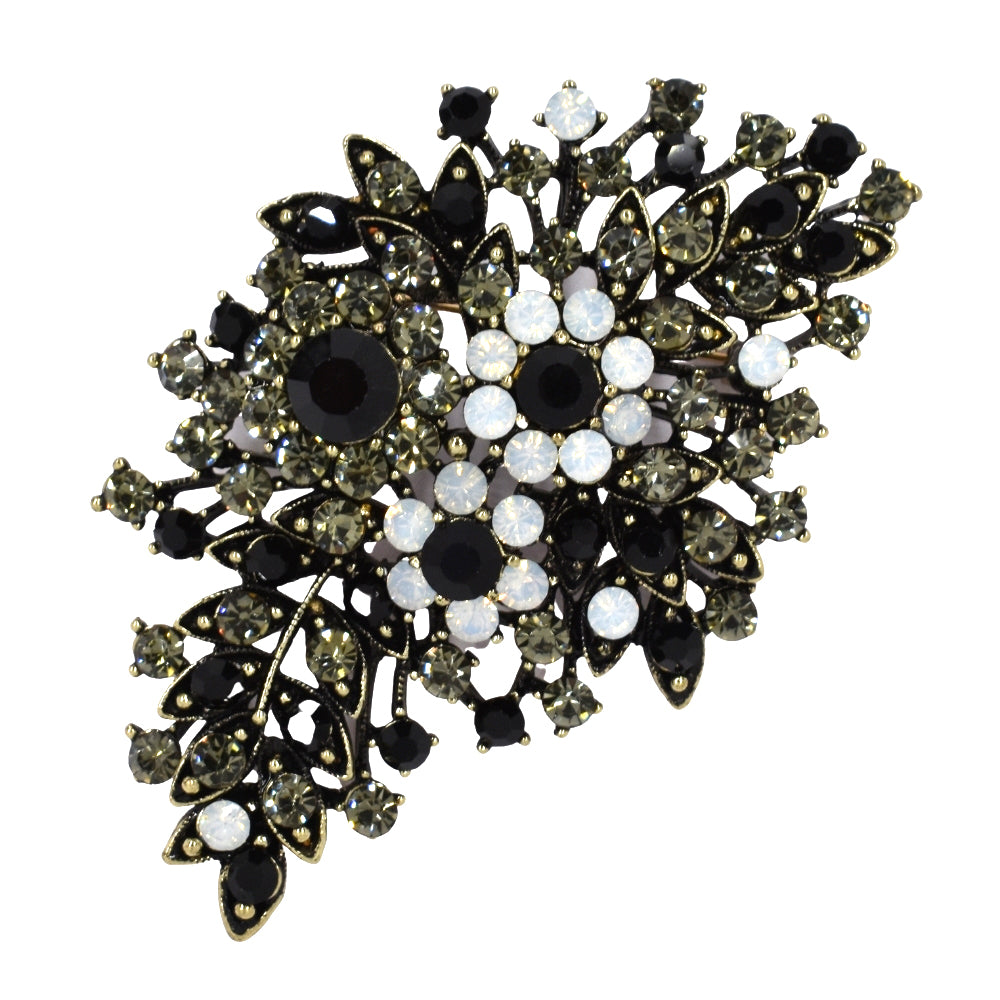 Fashion crystal bouquet statement flower brooch - YBR1480