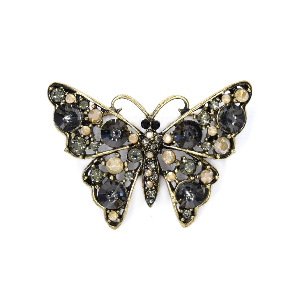 Fashion multicolour Crystal Butterfly Brooch - YBR4110