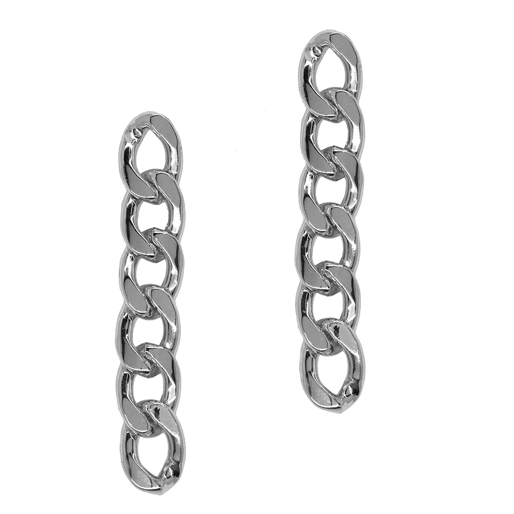 Curb chain link fashion earrings
