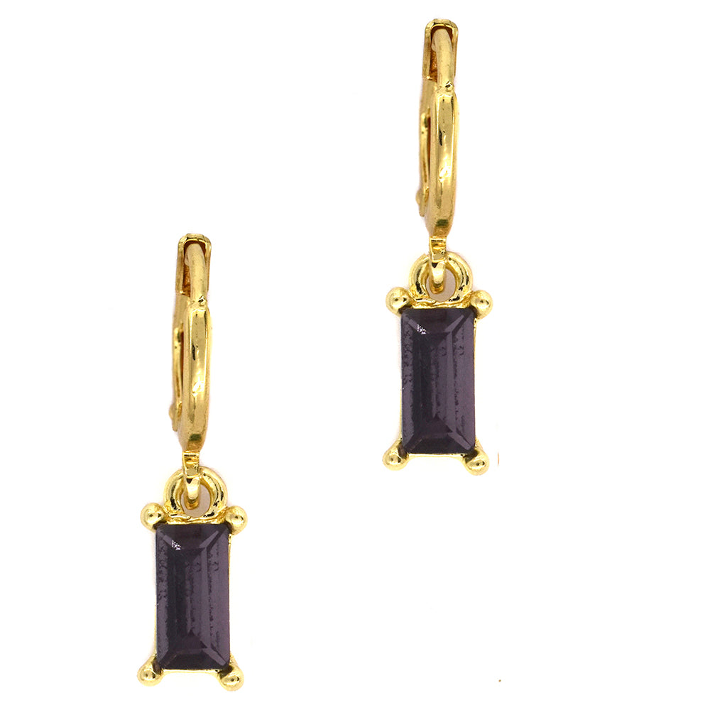 Rectangle crystal drop fashion earrings - YE3443