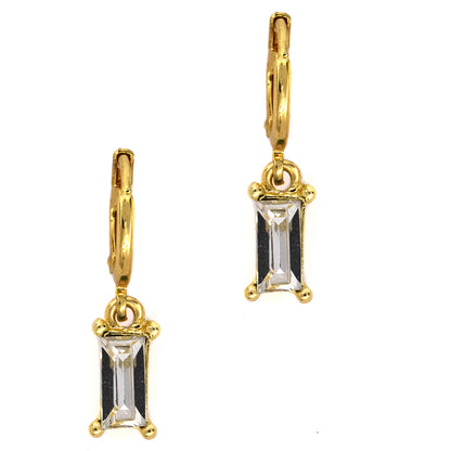 Rectangle crystal drop fashion earrings - YE3443