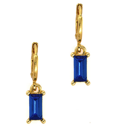 Rectangle crystal drop fashion earrings - YE3443