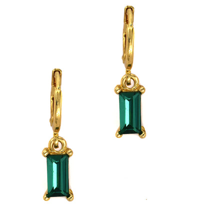 Rectangle crystal drop fashion earrings - YE3443