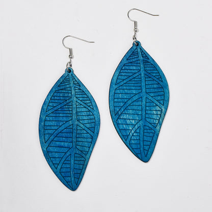 Leaf wood fashion earring - YE4897