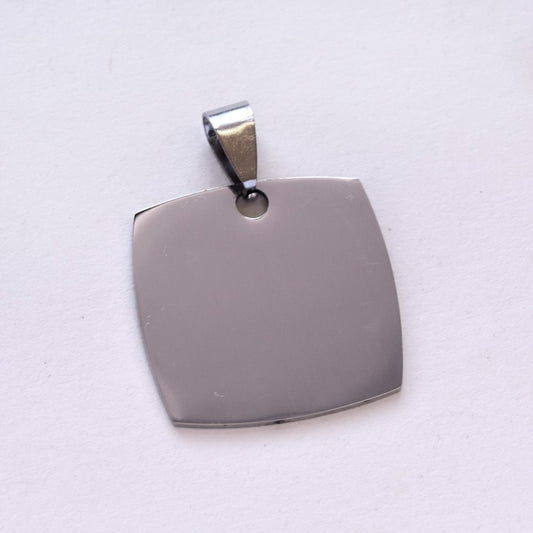 Stainless steel  square disc pendant - SSYP4804