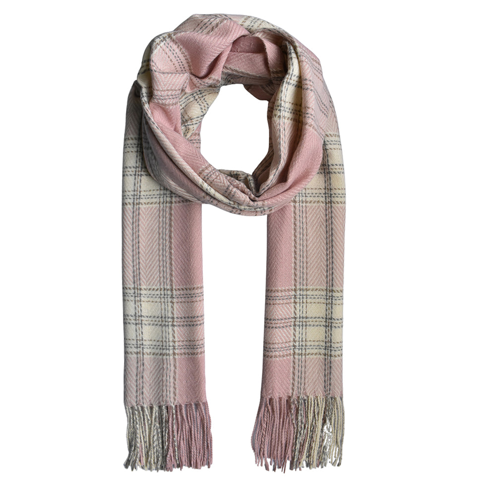 Chevron check print scarf - YS3129