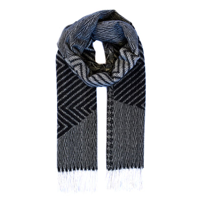 Luxuriously soft woven scarf with linear pattern - YS4533