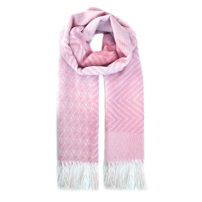 Luxuriously soft woven scarf with linear pattern - YS4533