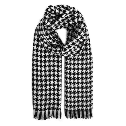 Luxuriously soft houndstooth woven scarf - YS4534