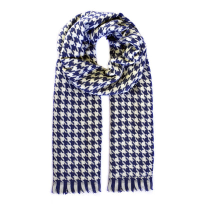 Luxuriously soft houndstooth woven scarf - YS4534