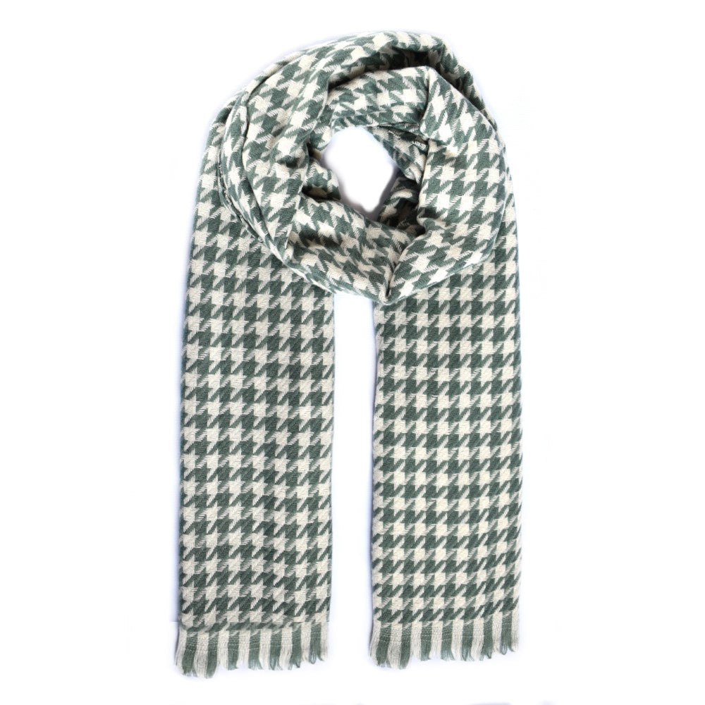 Luxuriously soft houndstooth woven scarf - YS4534